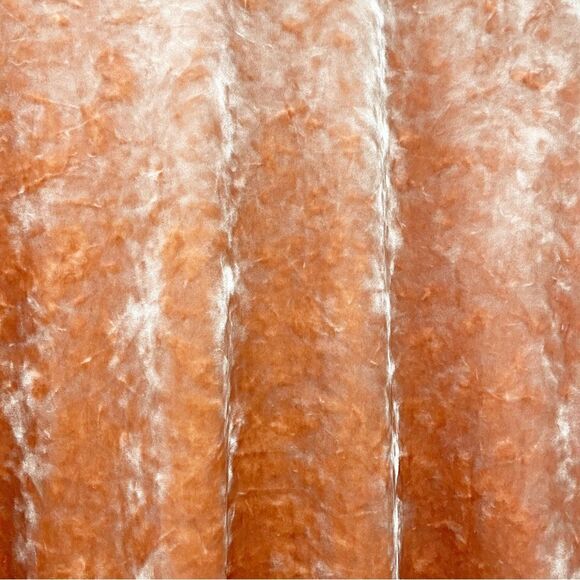 Madewell Crushed Velvet Mockneck Tie Neck Shift Dress Peach Pink Size Small - Picture 11 of 15